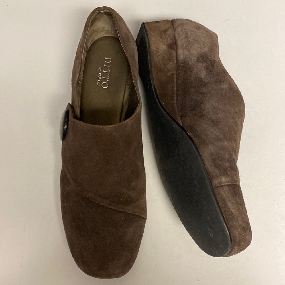 DITTO by VAN ELi Mauve Suede Slip On Shoes Size 11